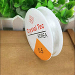 5 pezzi di lenza da pesca trasparente linea elastica accessori di gioielli fatti a mano fai da te materiale perline corda metallica, 0.5mm, 0.6mm, 0.7mm, 1mm, 0.8mm