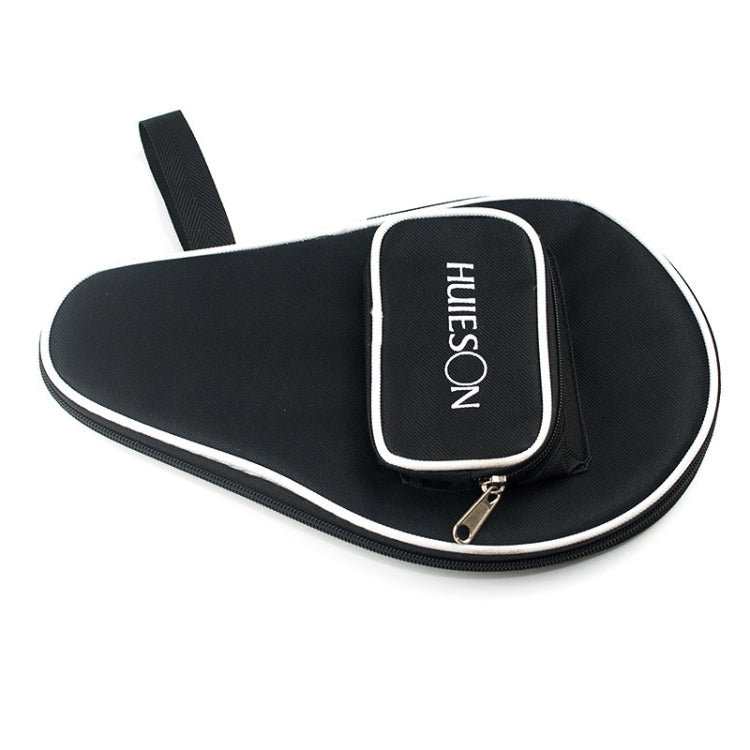 HUIESON HS-PT-H02 Racchetta da ping pong singola in tessuto Oxford con cerniera a forma di zucca con borsa per palline, dimensioni: 30x20,5 cm, HUIESON HS-PT-H02 (Black), HUIESON HS-PT-H02 (Blue)