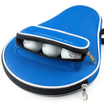 HUIESON HS-PT-H02 Racchetta da ping pong singola in tessuto Oxford con cerniera a forma di zucca con borsa per palline, dimensioni: 30x20,5 cm, HUIESON HS-PT-H02 (Black), HUIESON HS-PT-H02 (Blue)