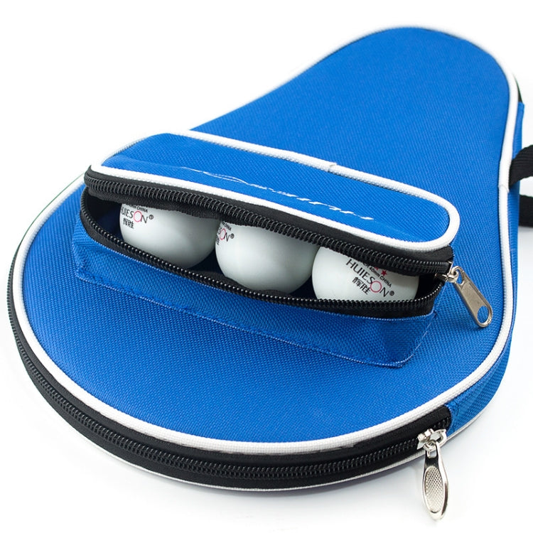 HUIESON HS-PT-H02 Racchetta da ping pong singola in tessuto Oxford con cerniera a forma di zucca con borsa per palline, dimensioni: 30x20,5 cm, HUIESON HS-PT-H02 (Black), HUIESON HS-PT-H02 (Blue)