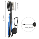Set di pulizia per spazzole per la pulizia delle fessure delle palline per mazze da golf da 2 pezzi, ZY-0021  Brush Blue, ZY-0021 Brush Black, ZY-0021 Brush Green, ZY-0021 Brush Red, ZY-0021 Brush Orange