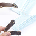 10 pezzi di maschera per il viso regolabile, fascia per l'orecchio, corda, cappuccio con fibbia di estensione in pelle PU antiscivolo