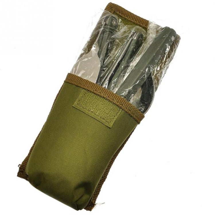 Mini set da tavola portatile Set di posate pieghevoli per attrezzi da esterno con coltelli forchetta cucchiaio per campeggio picnic in acciaio inossidabile