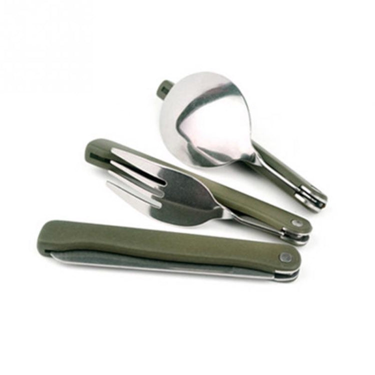 Mini set da tavola portatile Set di posate pieghevoli per attrezzi da esterno con coltelli forchetta cucchiaio per campeggio picnic in acciaio inossidabile