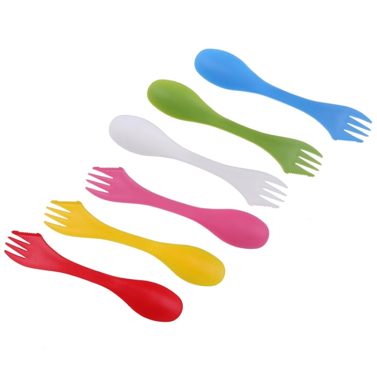 2 set 3 in 1 stoviglie da campeggio all'aperto resistenti al calore cucchiaio forchetta coltello utensili da campeggio per escursionismo (6 pezzi = 1 set), 2 Set