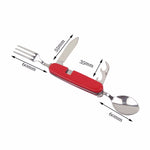 Stoviglie da esterno Cucchiaio / Forchetta / Coltello / Apribottiglie in acciaio inossidabile Set di posate pieghevoli multifunzionali 4 in 1