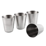 4 in 1 Mini tazza da esterno in acciaio inossidabile per escursionismo, campeggio, viaggio, set di tazze per acqua potabile portatile, tazza in pelle, 30ML