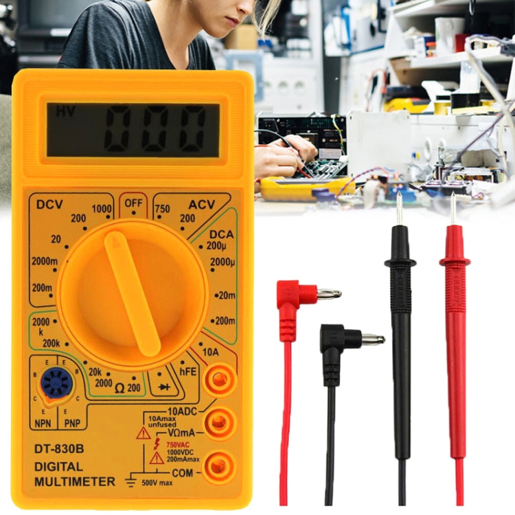 DT-830B Multimetro digitale portatile Amperometro Voltmetro Display digitale Tester universale