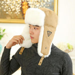 Cappelli da volo con cappuccio caldo antivento da viaggio autunnale e invernale, L（58-60cm）