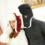Cappelli da volo con cappuccio caldo antivento da viaggio autunnale e invernale, L（58-60cm）