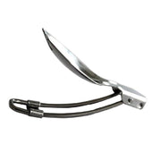 2 pezzi da campeggio all'aperto escursionismo in acciaio inox, cucchiaio, forchetta in metallo, stoviglie, forchetta, picnic, cucchiaio pieghevole