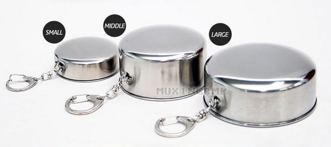 Tazza pieghevole da campeggio in acciaio inossidabile Tazza da viaggio per campeggio all'aperto Tazza pieghevole portatile, S 60ML, M 150ML, L 250ML