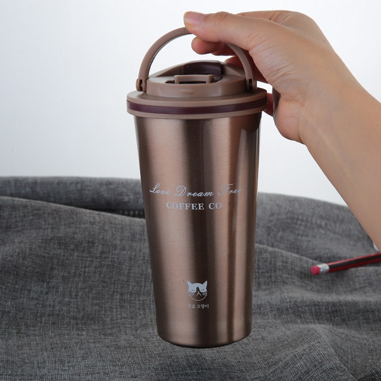 Tazza thermos sottovuoto per ufficio con tazza da caffè regalo creativo portatile in acciaio inossidabile da 500 ml