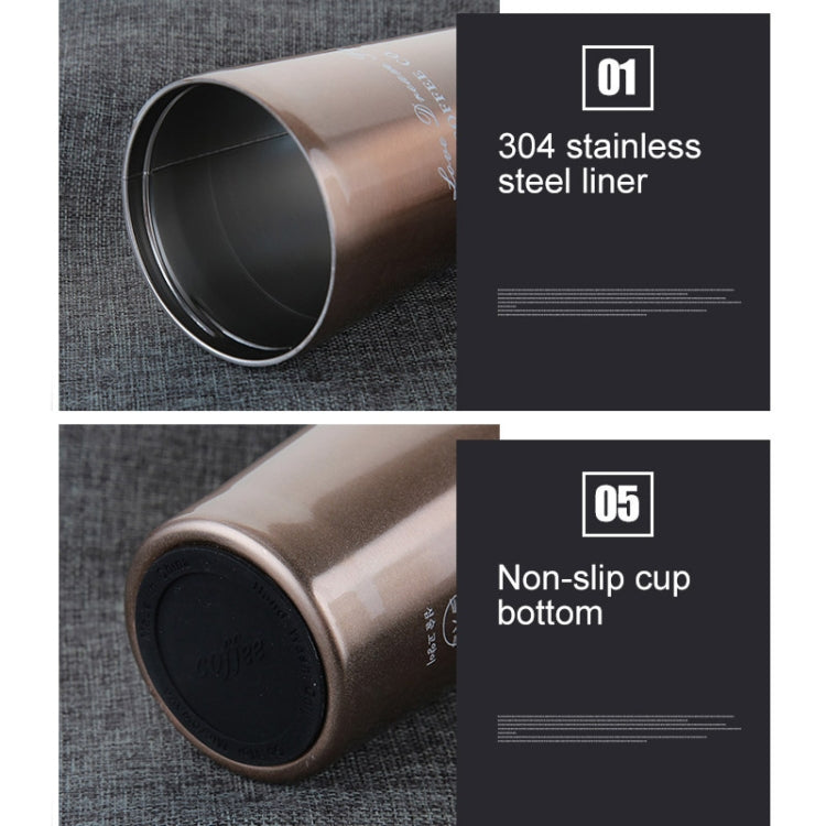 Tazza thermos sottovuoto per ufficio con tazza da caffè regalo creativo portatile in acciaio inossidabile da 500 ml
