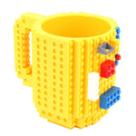 Design creativo con blocchi di costruzione Tazza da latte creativa Tazza da caffè Porta acqua potabile in mattoni da costruire, 301-400ml