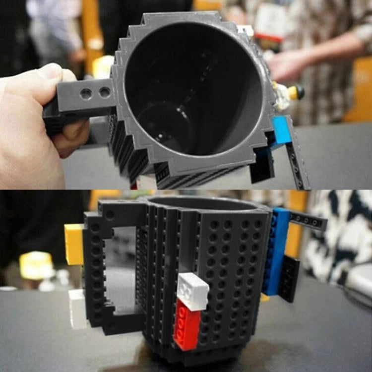 Design creativo con blocchi di costruzione Tazza da latte creativa Tazza da caffè Porta acqua potabile in mattoni da costruire, 301-400ml