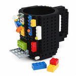 Design creativo con blocchi di costruzione Tazza da latte creativa Tazza da caffè Porta acqua potabile in mattoni da costruire, 301-400ml