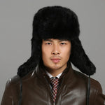 Cappello bomber da uomo in pelliccia di coniglio spessa e calda autunno e inverno, Black L, Black XL, Brown L, Brown XL, Gray L, Gray XL, Black XXL, Brown XXL, Gray XXL, Black XXXL, Brown XXXL, Gray XXXL