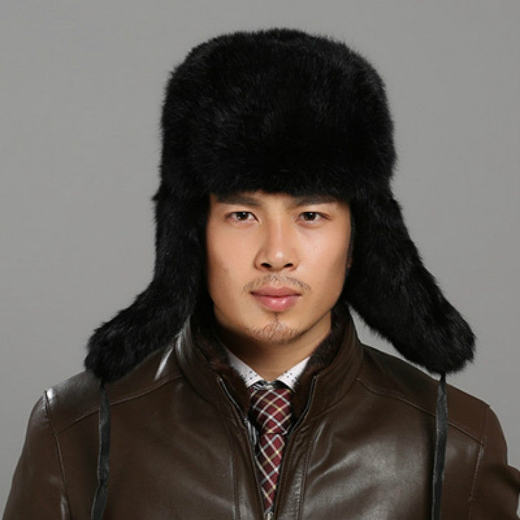 Cappello bomber da uomo in pelliccia di coniglio spessa e calda autunno e inverno, Black L, Black XL, Brown L, Brown XL, Gray L, Gray XL, Black XXL, Brown XXL, Gray XXL, Black XXXL, Brown XXXL, Gray XXXL