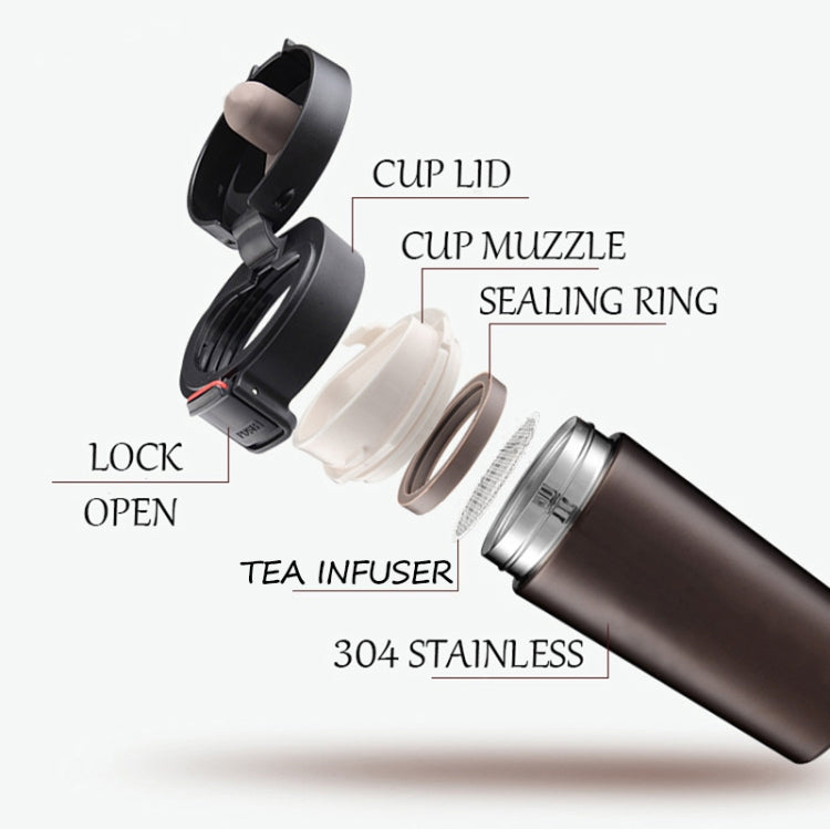 Boccette per vuoto a doppia parete in acciaio inossidabile da 380 ml Tazza termica per auto, caffè, tè, tazza da viaggio, bottiglia termica, 380ml