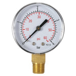 Manometro idraulico del filtro della piscina antiurto in acciaio inossidabile, Pressure Gauge