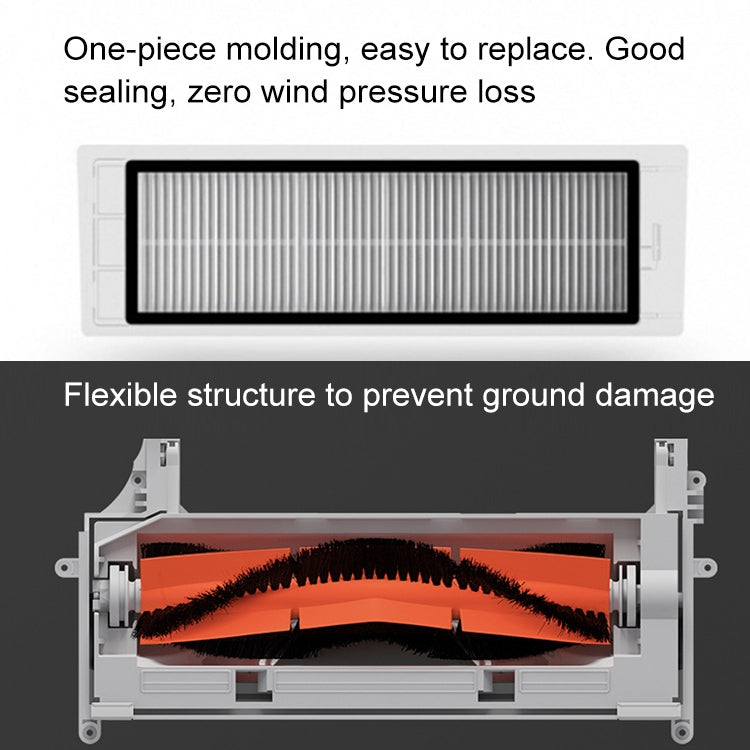 Xiaomi Robot Vacuum Cleaner Parts Pack with HEPA Filter, Main Brush, Cleaning Tool, Side Brush for Mijia/Roborock Vacuum Cleaner