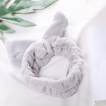 Donna Nuova Lettera \\\"OMG\\\" Coral Fleece Morbido Arco Fasce per capelli Carino Portacapelli Copricapo Accessori per capelli