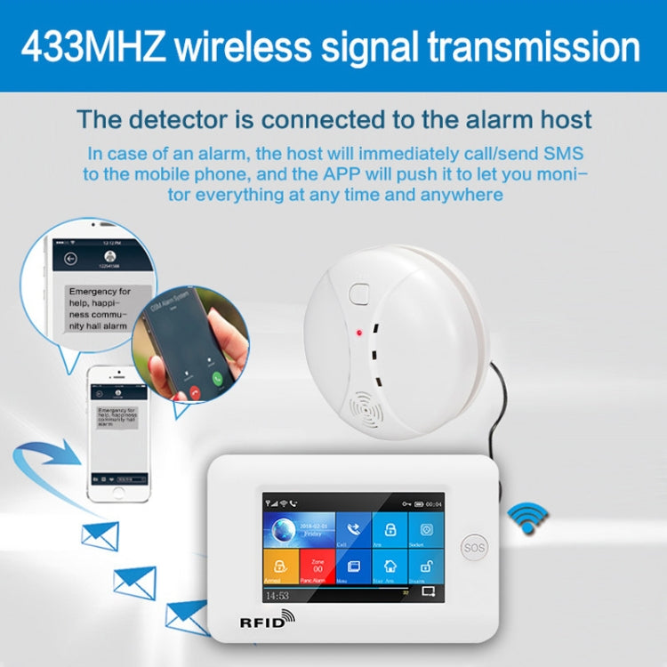 Sistemi di allarme di sicurezza domestica con sensore antincendio wireless, rilevatori di fumo