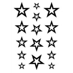 Adesivo per tatuaggio temporaneo impermeabile nero classico da 10 pezzi