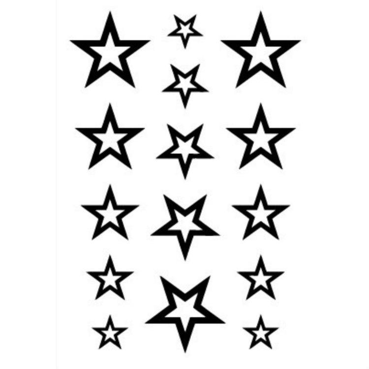 Adesivo per tatuaggio temporaneo impermeabile nero classico da 10 pezzi