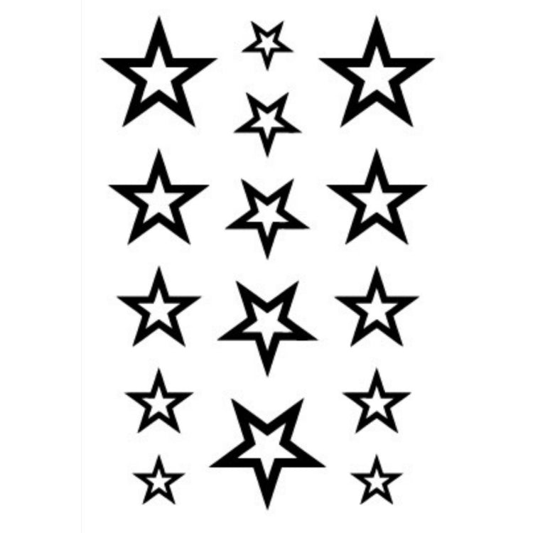 Adesivo per tatuaggio temporaneo impermeabile nero classico da 10 pezzi