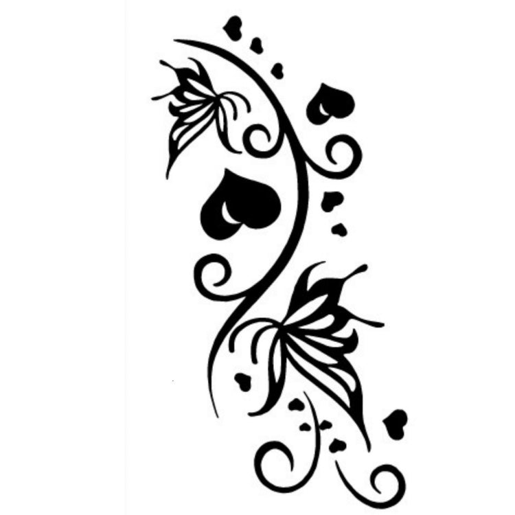 Adesivo per tatuaggio temporaneo impermeabile nero classico da 10 pezzi