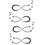Adesivo per tatuaggio temporaneo impermeabile nero classico da 10 pezzi