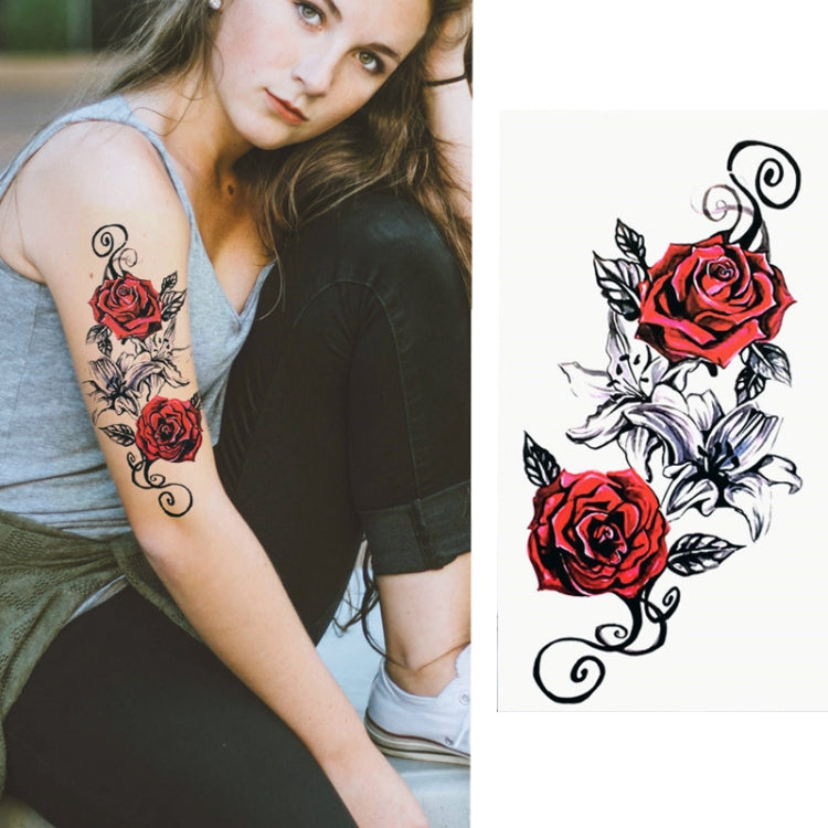 2 adesivi per tatuaggi temporanei impermeabili a braccio completo piccoli