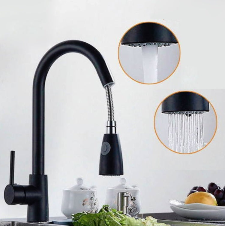 Rubinetto Estraibile Da Cucina Rubinetto Girevole A Scomparsa Per La Casa Calda E Fredda In Acciaio Inossidabile 304, Electroplated Copper, Brushed Copper, Stainless Steel Black, Plating 304, Copper Plating + Water Stop