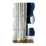 Specchio da parete acrilico fai da te stile onda adesivo in vetro rimovibile specchio per il trucco decorativo per la camera da letto di casa, Wall Mirror Acrylic