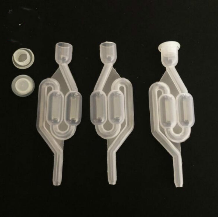Scarico a tenuta d'acqua Birra fatta in casa Unidirezionale Fermentazione del vino Camera d'aria Valvola di ritegno in plastica sigillata con camera d'aria Valvole a tenuta d'acqua, Uncovered plain check valve, Common check valve with cover