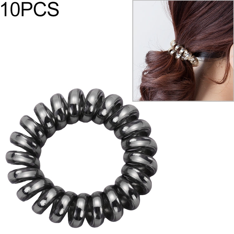 10 Fasce elastiche per capelli a spirale multicolori