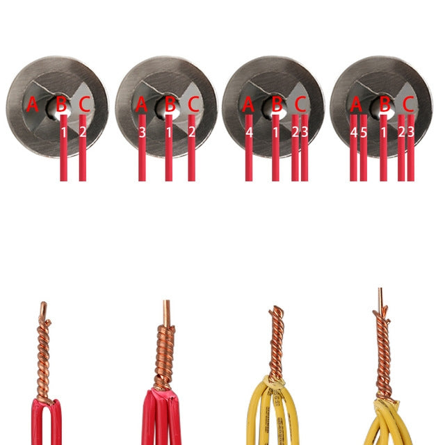 Pinza spelafili manuale per attorcigliare cavi 12cm