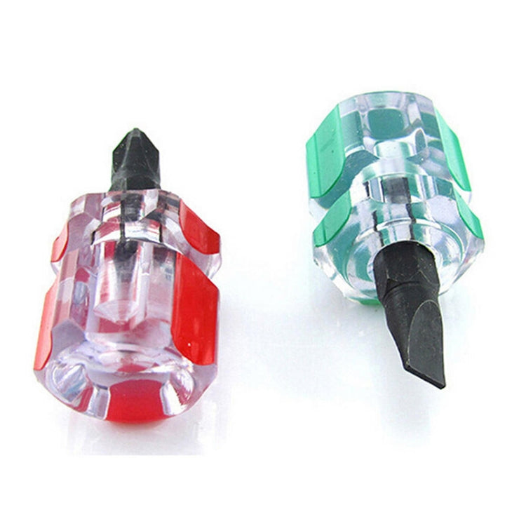 2 mini cacciaviti portatili a testa di ravanello con manico trasparente, utensili manuali per riparazione