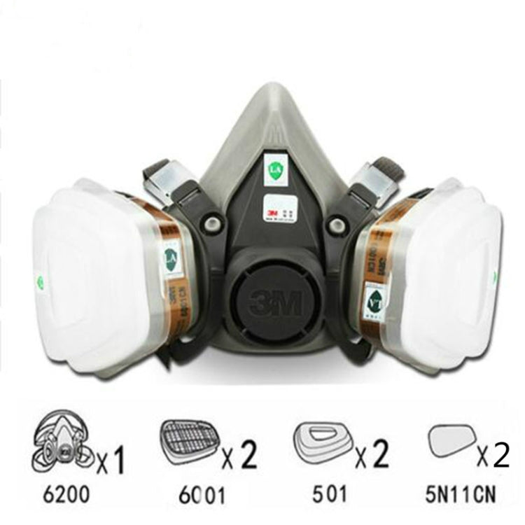 Maschera antigas mezza faccia 7 in 1 3M 6200 N95
