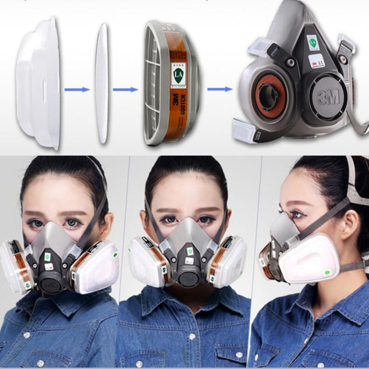 Maschera antigas mezza faccia 7 in 1 3M 6200 N95