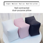 Cuscino poggia mani per manicure in pelle PU 25x18x15 cm