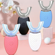 Spazzolino elettrico denti a forma di U con luce sbiancante