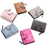 Portafoglio porta carte donna in pelle PU piccolo e sottile