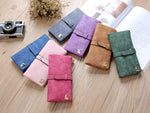 Porta carte di credito per borsa da donna con cerniera in pelle nabuk con coulisse solida