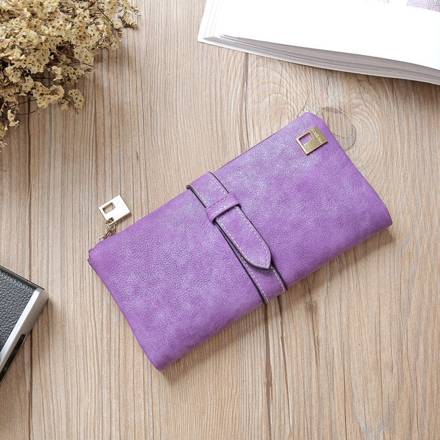 Porta carte di credito per borsa da donna con cerniera in pelle nabuk con coulisse solida