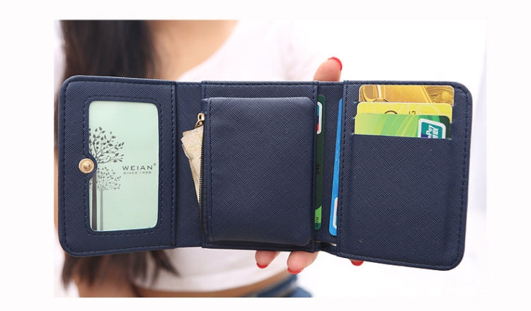 Portafogli corti da donna mini Porta carte portamonete in pelle PU con corona decorata