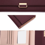 Portafoglio di lusso in pelle femminile Borsa in pelle da donna Portafoglio scozzese da donna Porta carte di cambio caldo Portamonete piccole per ragazze