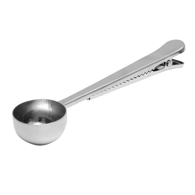Misurino da caffè da cucina multifunzione da 5 pezzi con misurino da caffè per tè e caffè in acciaio inossidabile con clip, Coffee Scoop(Silver), Coffee Scoop(Gold), Coffee Scoop(Black), Coffee Scoop(Rose Gold)